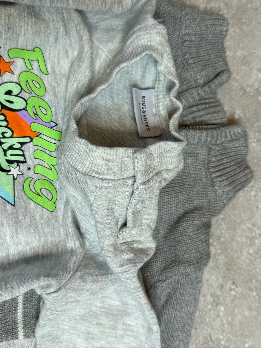 Bums & Roses Bamboo Onesie Sweater Crewneck Bundle 6-18 months